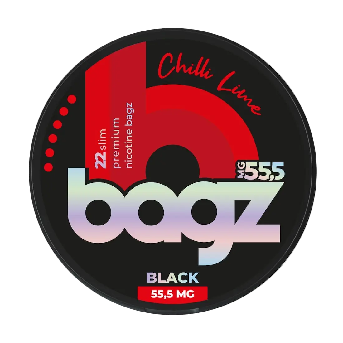 BAGZ chili lime 55.5mg nicotine pouches spicy citrus flavour