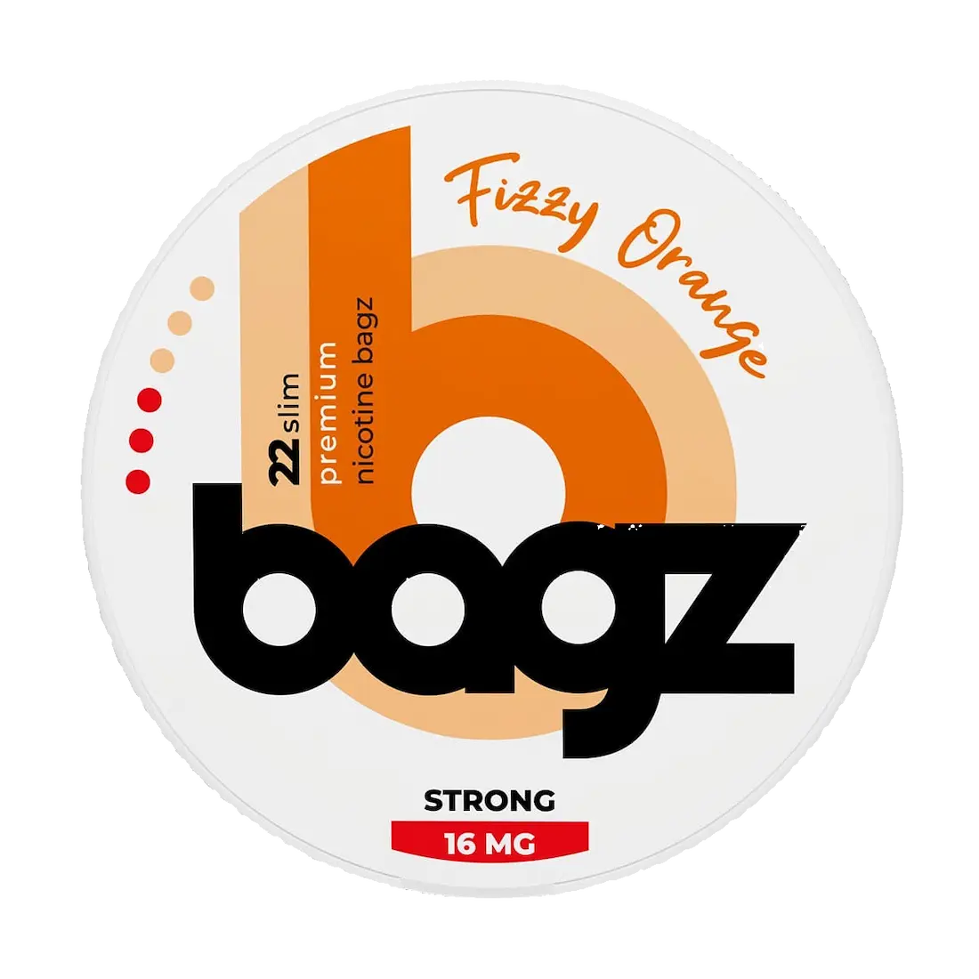 BAGZ fizzy orange 16mg nicotine pouches citrus flavour
