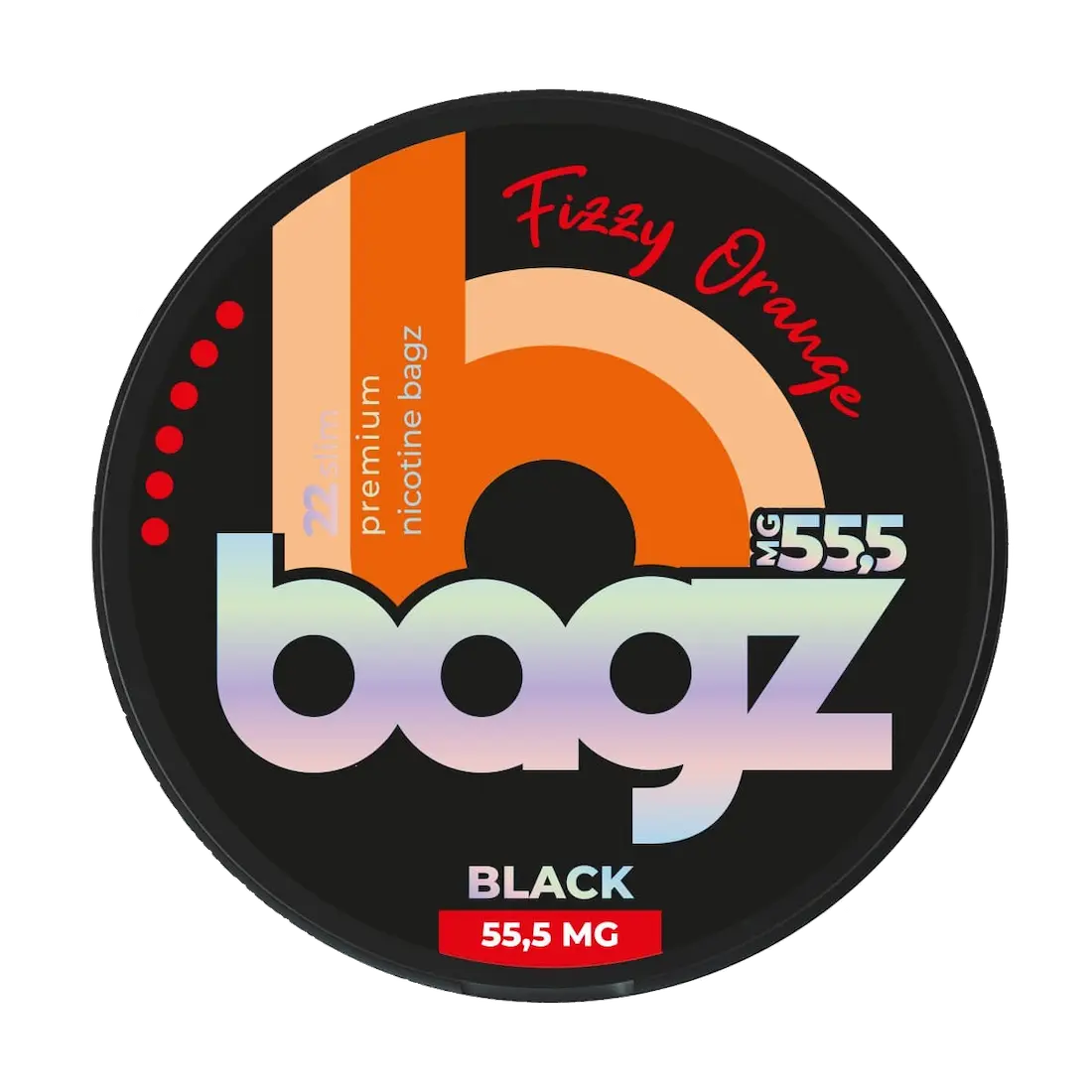 BAGZ fizzy orange 55.5mg nicotine pouches strong citrus