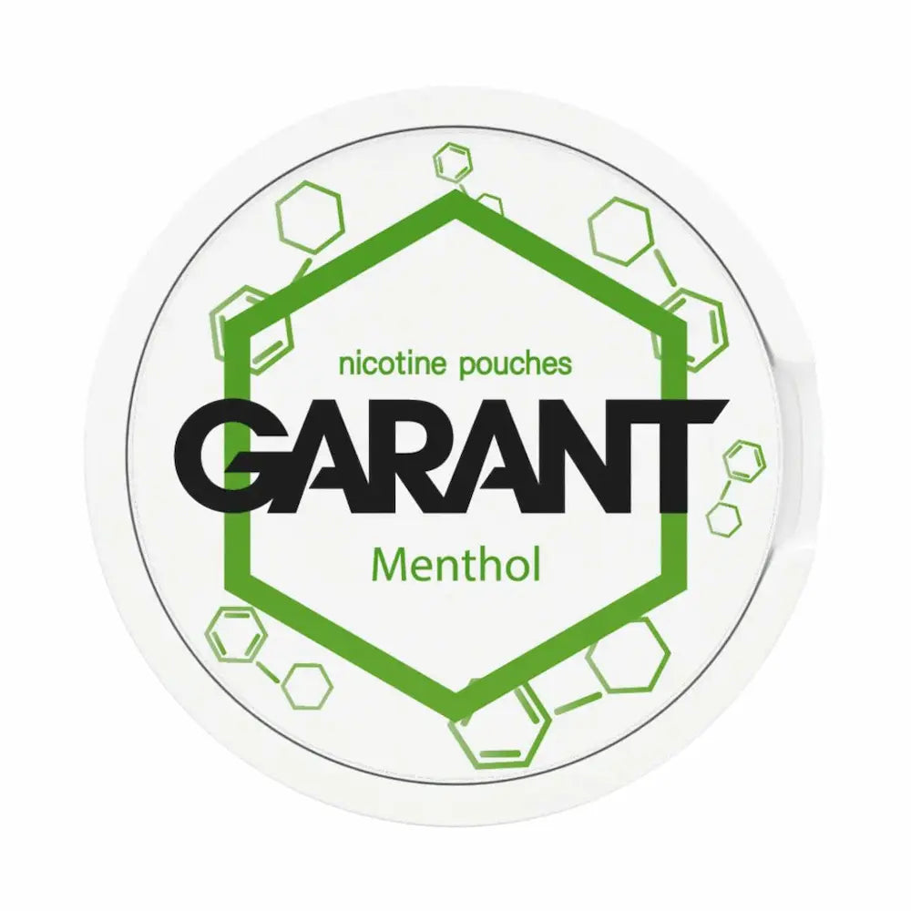 GARANT Menthol 20mg nicotine pouches strong menthol cooling flavour UK