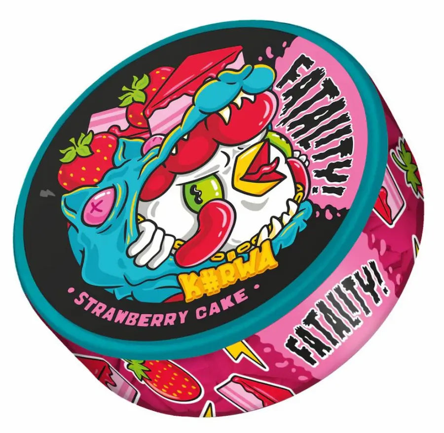 KURWA Fatality Strawberry Cake 47mg strong nicotine pouches UK