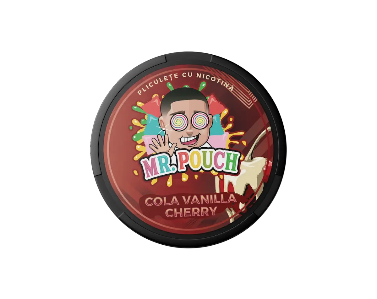 MR POUCH Cola Vanilla Cherry 20mg nicotine pouches UK soda flavour sweet cherry vanilla strong slim