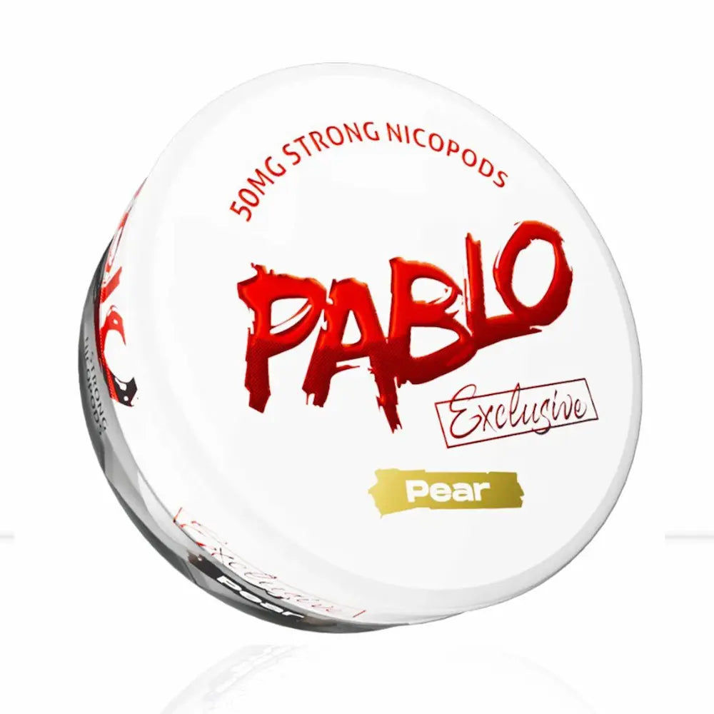 Pablo Exclusive Pear 50mg nicotine pouches UK sweet fruit flavour strong pouch