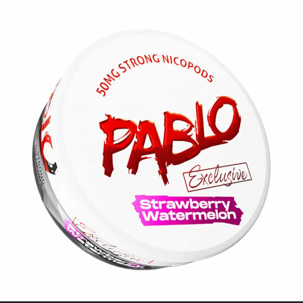 Pablo Exclusive Strawberry Watermelon 50mg nicotine pouches UK sweet fruit flavour strong pouch