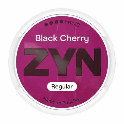 ZYN Black Cherry 11mg nicotine pouches with a rich cherry flavour and tobacco free nicotine
