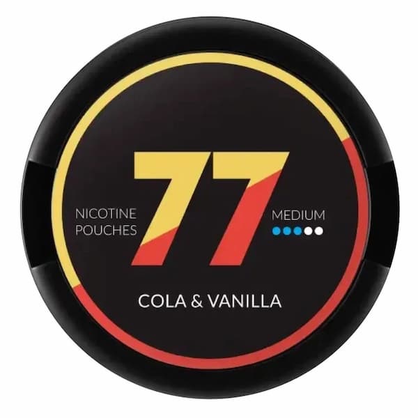 77 Cola Vanilla 16mg nicotine pouches UK cola vanilla flavour next day delivery
