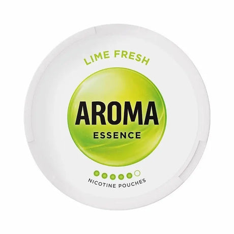 AROMA Essence Lime Fresh 20mg nicotine pouches with fresh lime flavour.
