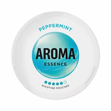 AROMA Essence Peppermint 20mg nicotine pouches with peppermint flavour.
