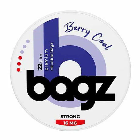 BAGZ berry cool 16mg nicotine pouches berry mint flavour