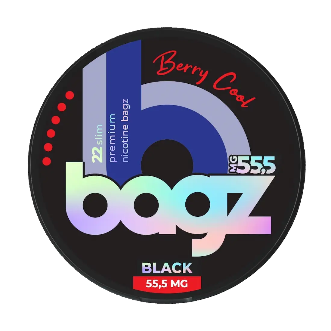 BAGZ berry cool 55.5mg nicotine pouches berry menthol flavour