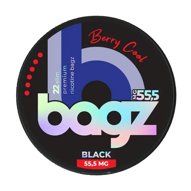 BAGZ berry cool 55.5mg nicotine pouches berry menthol flavour