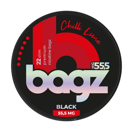 BAGZ chili lime 55.5mg nicotine pouches spicy citrus flavour