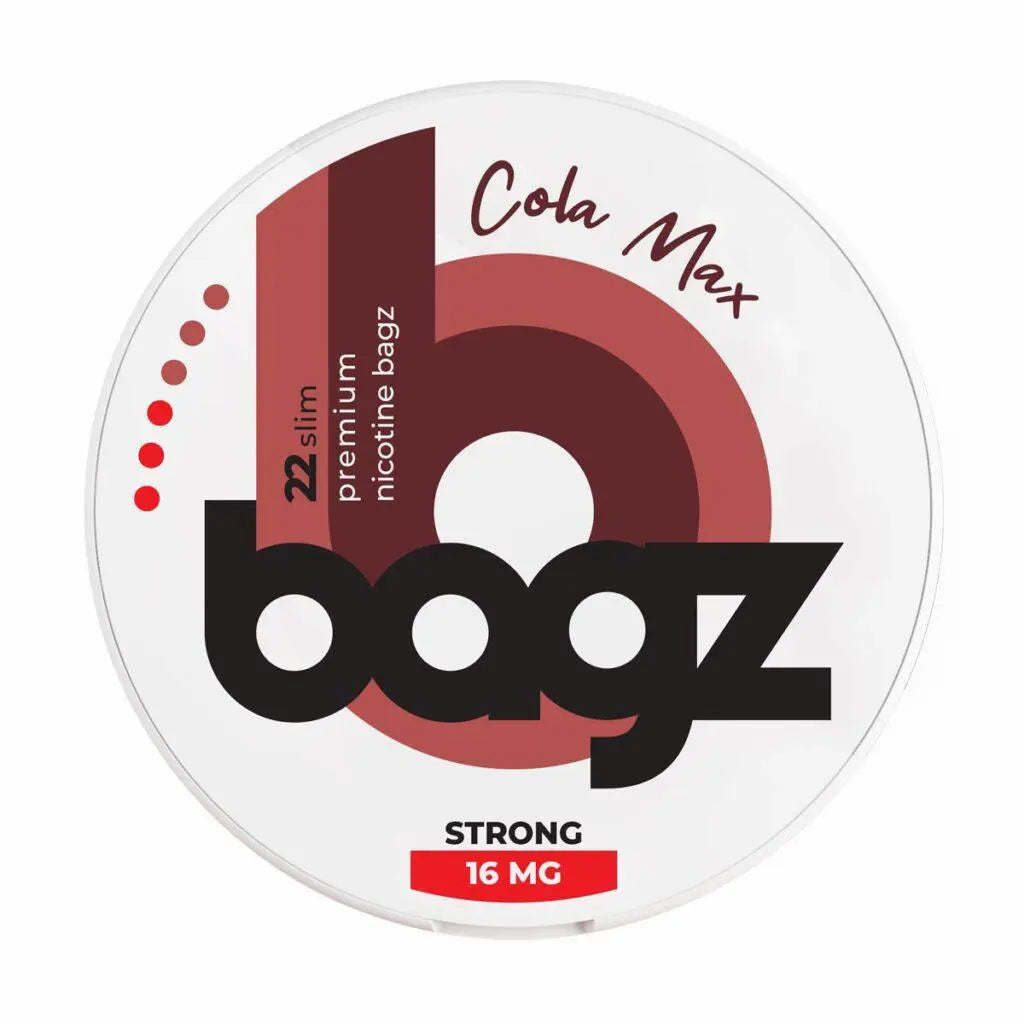 BAGZ cola max 16mg nicotine pouches cola flavour
