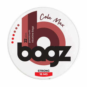 BAGZ cola max 16mg nicotine pouches cola flavour

