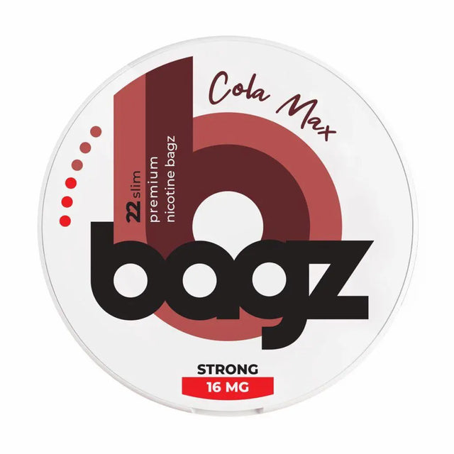 BAGZ cola max 16mg nicotine pouches cola flavour
