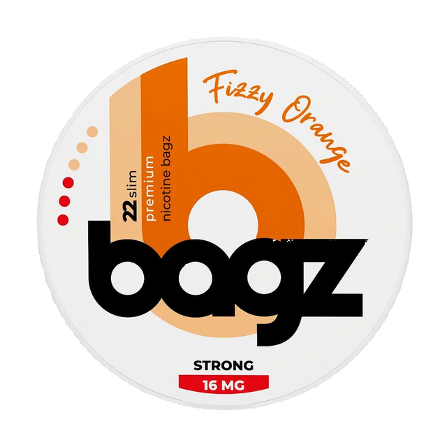 BAGZ fizzy orange 16mg nicotine pouches citrus flavour