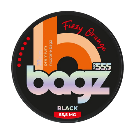 BAGZ fizzy orange 55.5mg nicotine pouches strong citrus
