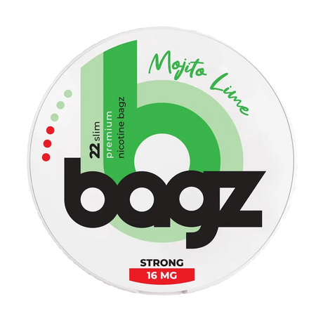 BAGZ mojito lime 16mg nicotine pouches refreshing lime mint
