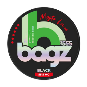 BAGZ mojito lime 55.5mg nicotine pouches lime mint flavour
