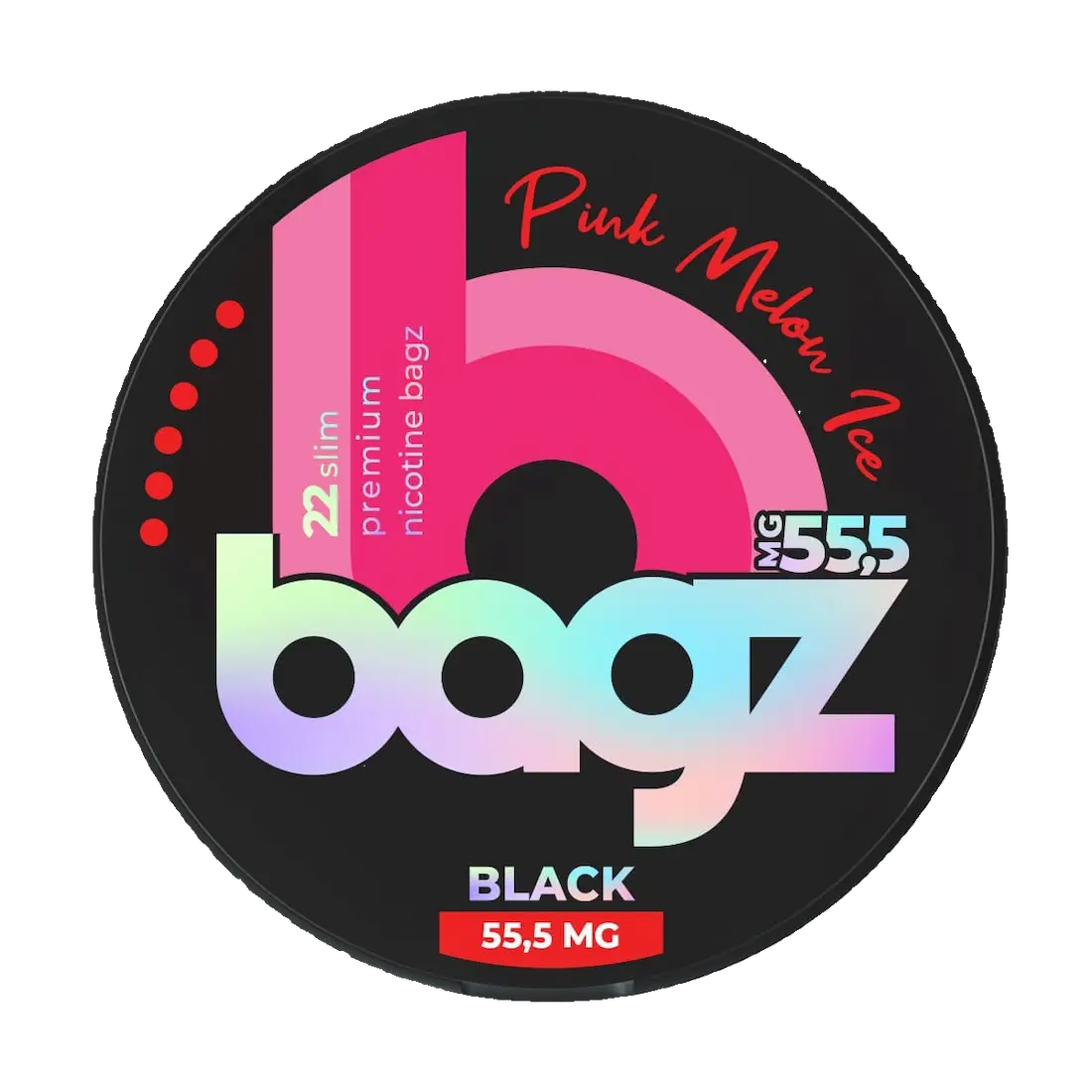 BAGZ pink melon ice 55.5mg nicotine pouches fruity ice flavour
