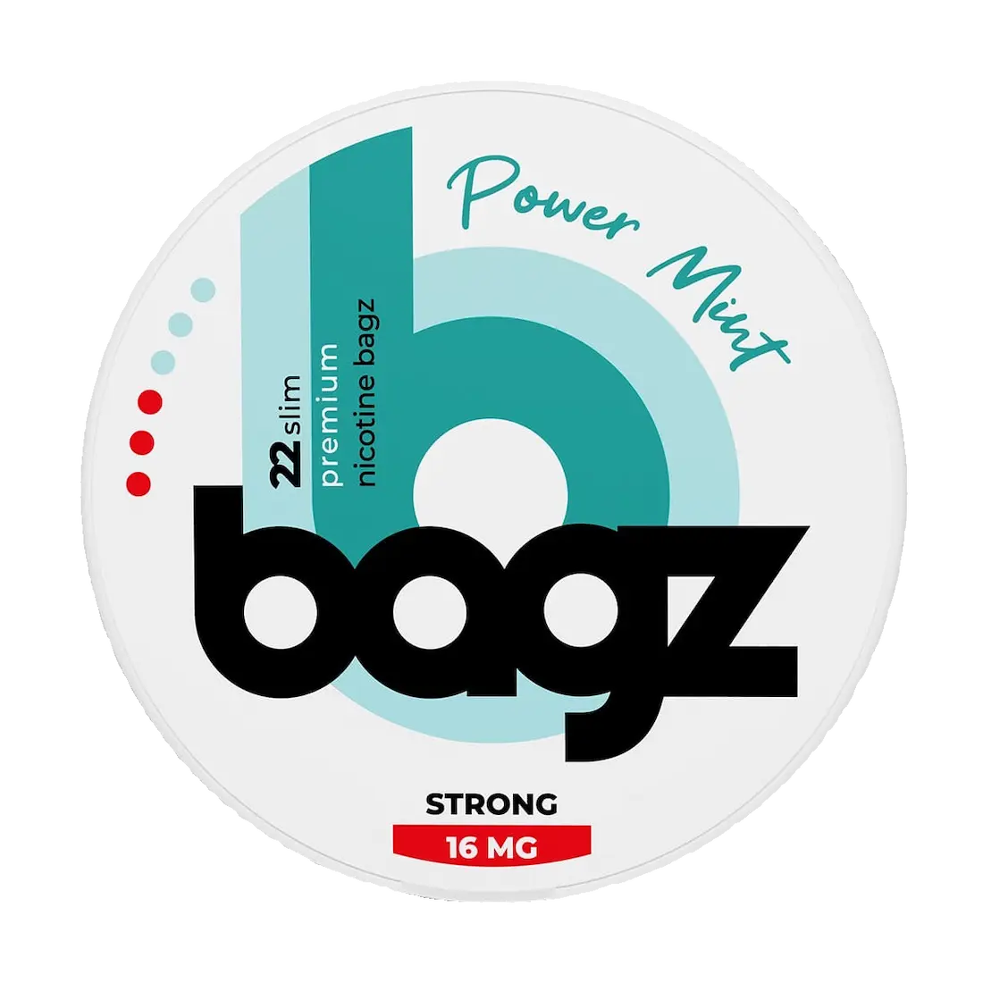 BAGZ power mint 16mg nicotine pouches fresh mint
