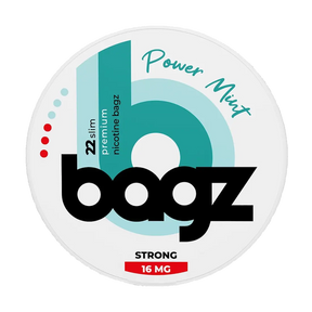 BAGZ power mint 16mg nicotine pouches fresh mint

