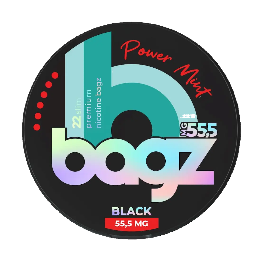 BAGZ power mint 55.5mg nicotine pouches extra strong mint
