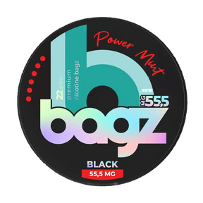 BAGZ power mint 55.5mg nicotine pouches extra strong mint
