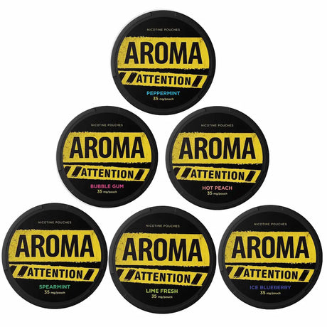 Bundle of 6 Aroma Attention 35mg nicotine pouches – tobacco-free nicotine pouches
