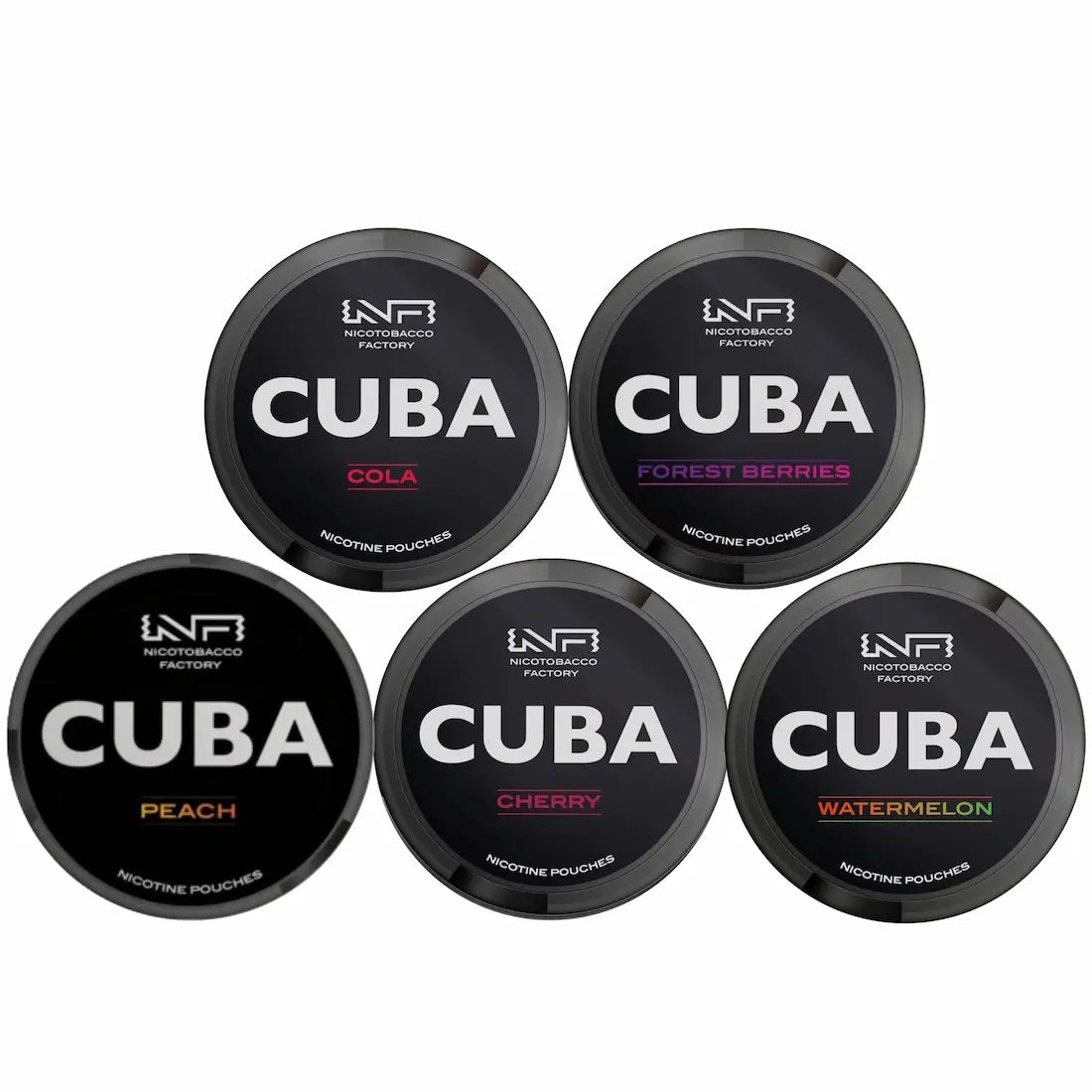 CUBA Blackline mixed bundle of 5 nicotine pouches 43mg multiple flavours UK