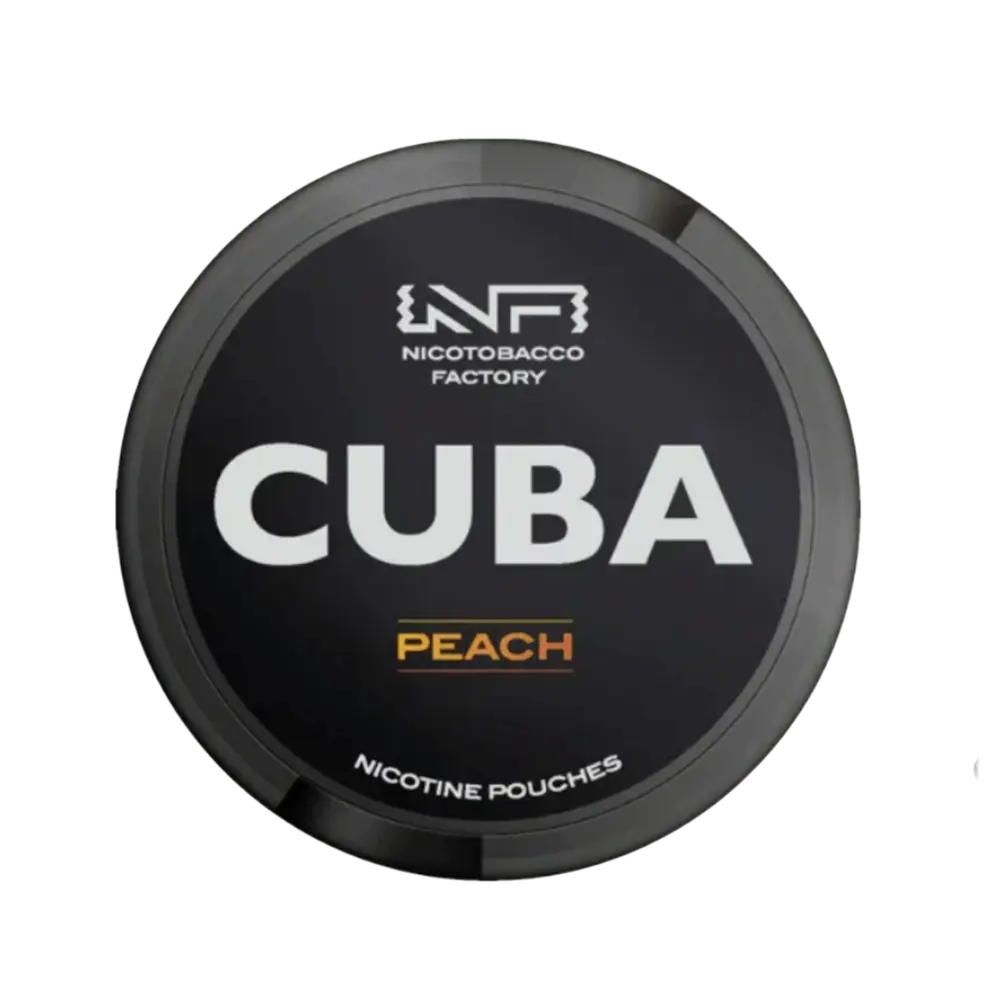 CUBA Blackline Peach 43mg nicotine pouches strong peach flavour UK