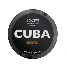 CUBA Blackline Peach 43mg nicotine pouches strong peach flavour UK