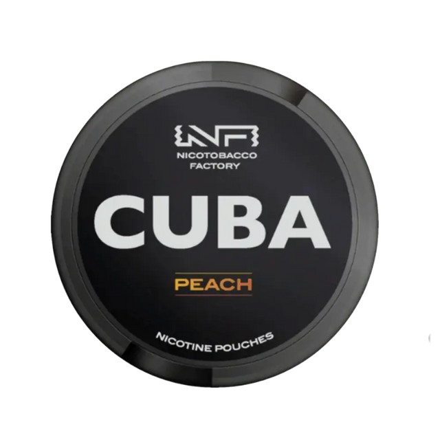 CUBA Blackline Peach 43mg nicotine pouches strong peach flavour UK