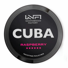 CUBA Blackline Raspberry 43mg nicotine pouches raspberry flavour UK
