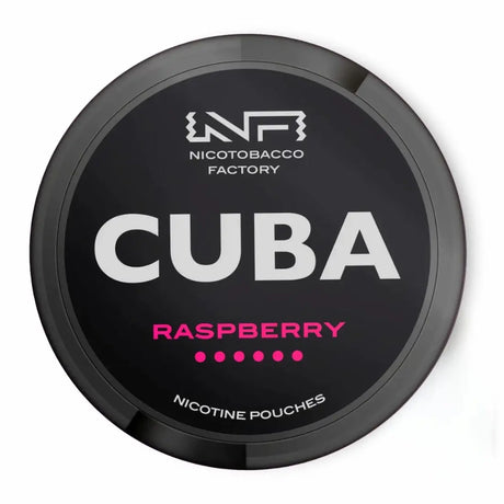 CUBA Blackline Raspberry 43mg nicotine pouches raspberry flavour UK