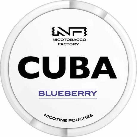 CUBA Whiteline Blueberry 16mg nicotine pouches blueberry flavour UK
