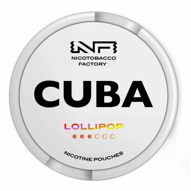 CUBA Whiteline Lollipop 10.2mg nicotine pouches candy flavour UK