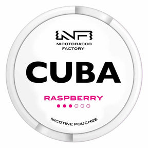 CUBA Whiteline Raspberry 10.2mg nicotine pouches raspberry flavour UK