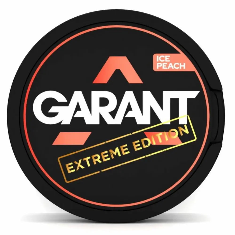 GARANT Ice Peach 50mg nicotine pouches strong icy peach flavour UK