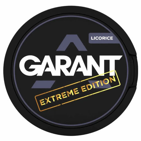 GARANT Licorice 50mg nicotine pouches strong licorice flavour UK
