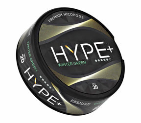 HYPE+ Winter Green 20mg nicotine pouches strong mint flavour UK