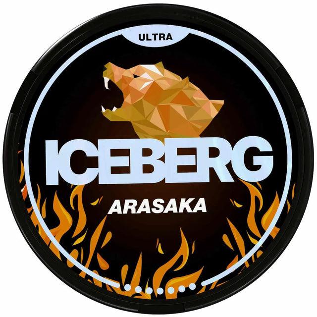 ICEBERG Arasaka 70mg strong nicotine pouches can