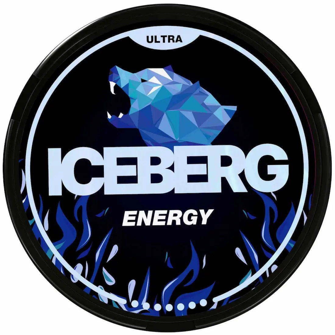 ICEBERG Energy 70mg strong nicotine pouches with energy flavour