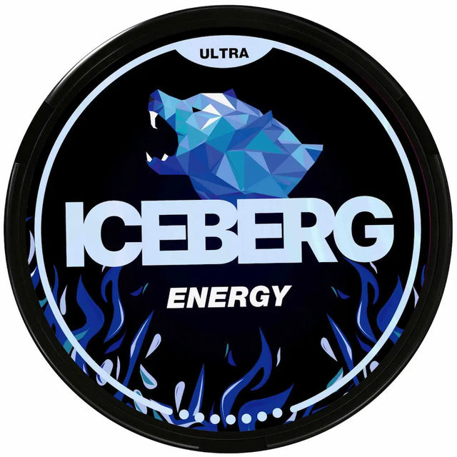 ICEBERG Energy 70mg strong nicotine pouches with energy flavour