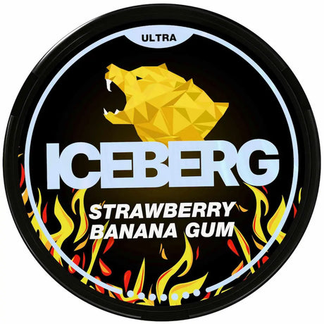 ICEBERG Strawberry Banana Gum 70mg strong nicotine pouches
