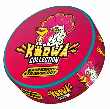 KURWA Collection Raspberry Strawberry 16mg medium nicotine pouches UK
