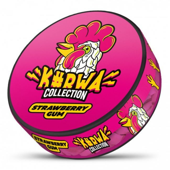 KURWA Collection Strawberry Gum 16mg medium nicotine pouches UK
