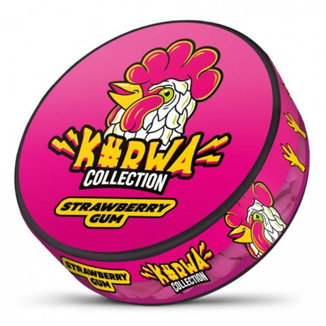 KURWA Collection Strawberry Gum 16mg medium nicotine pouches UK