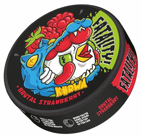 KURWA Fatality Brutal Strawberry 47mg strong nicotine pouches UK
