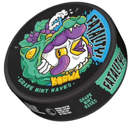 KURWA Fatality Grape Mint Waves 47mg strong nicotine pouches UK